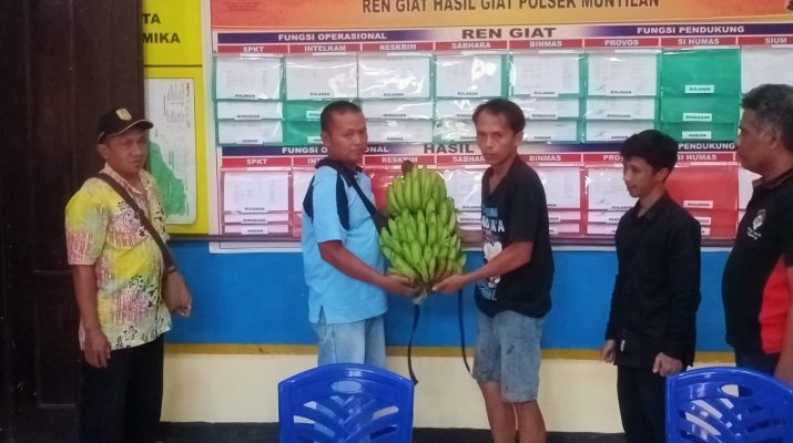 Curi Satu Tandan Pisang, Polsek Muntilan Selesaikan dengan Cara Kekeluargaan