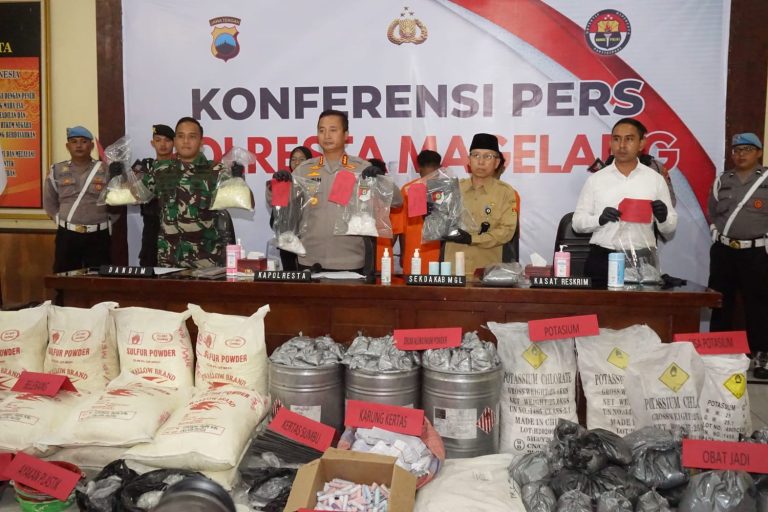 Polresta Magelang Amankan Ratusan Kilogram Bahan Mercon