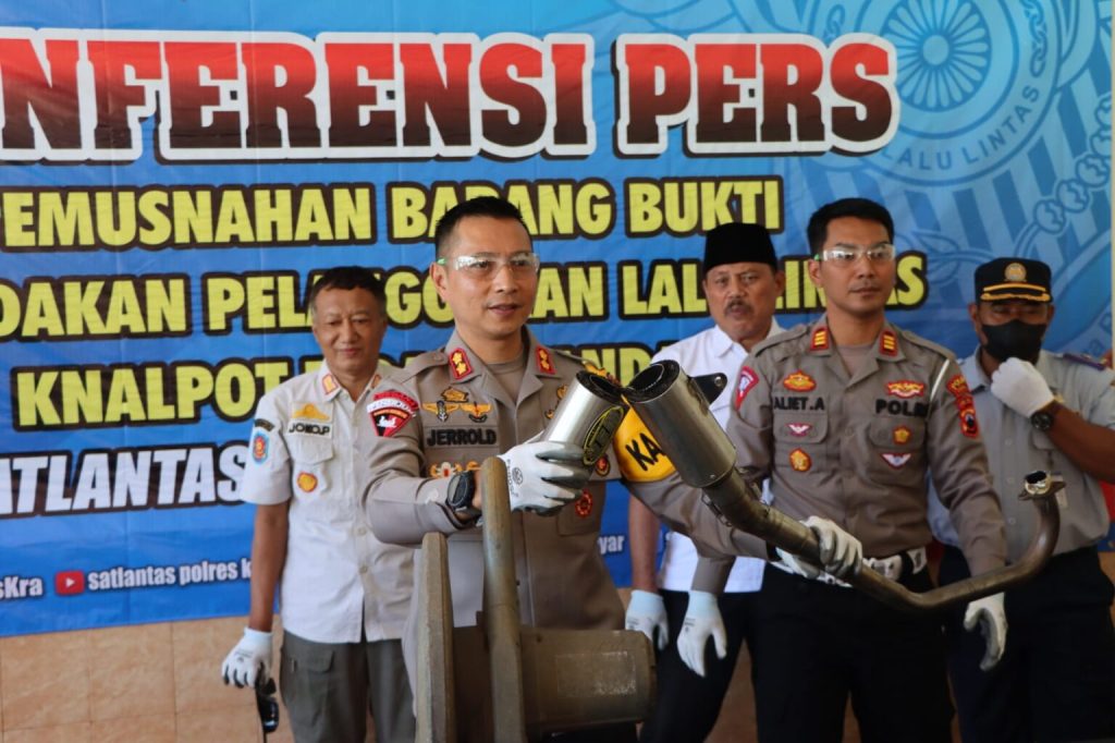 Ribuan Knalpot Brong Disita Polisi dalam Tiga Bulan Awal 2023