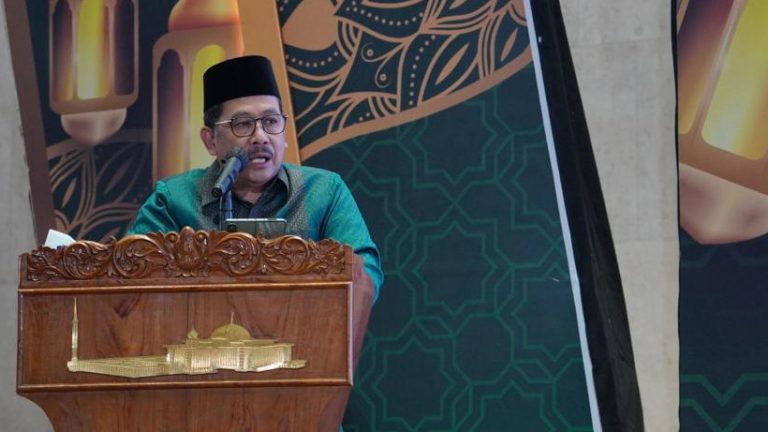 Wamenag Zainut Tauhid Saadi saat memberi sambutan, Jumat (07/04)