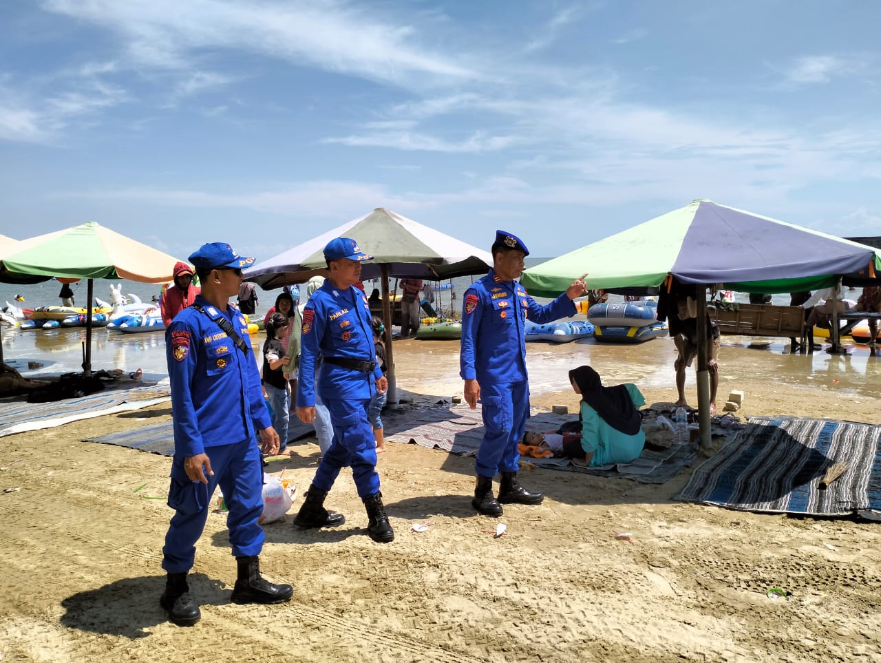 Antusias Pengunjung Melonjak, Sat Poliarud Polres Rembang Imbau Pengurus Wisata Karangjahe