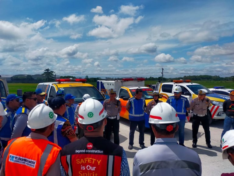 Sat Lantas Polres Karanganyar, Ikuti Uji Coba Fungsional Tol Solo-Yogyakarta Jelang Mudik Lebaran