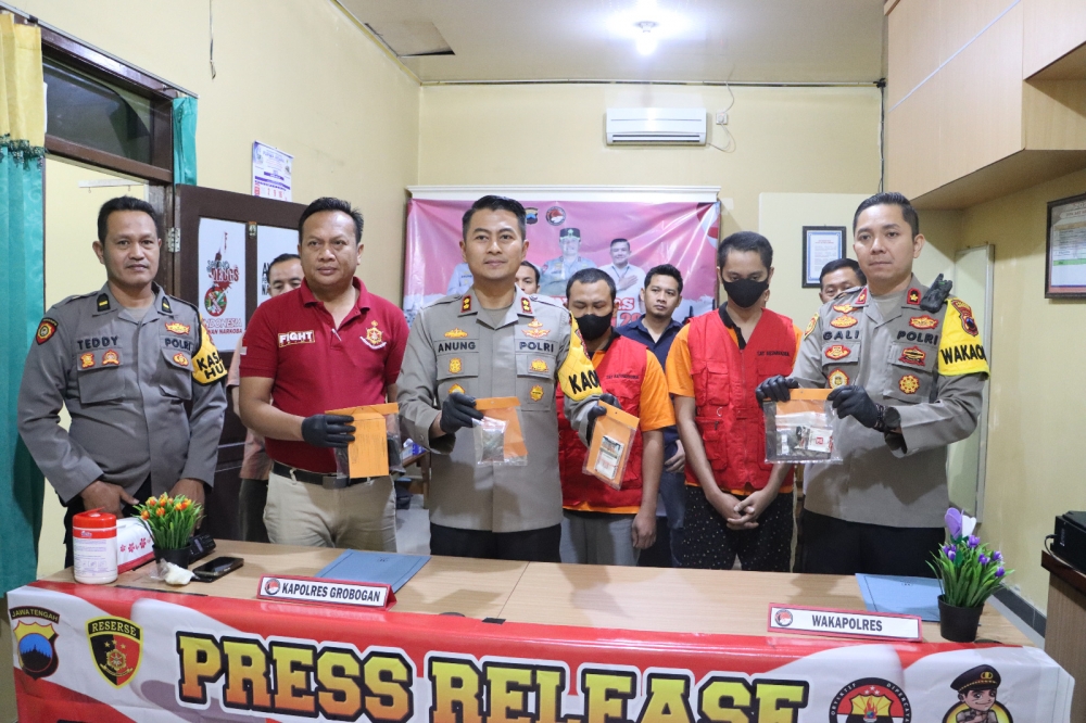 Jaga Kondusifitas, Polres Grobogan Ringkus 2 Pelaku Narkoba