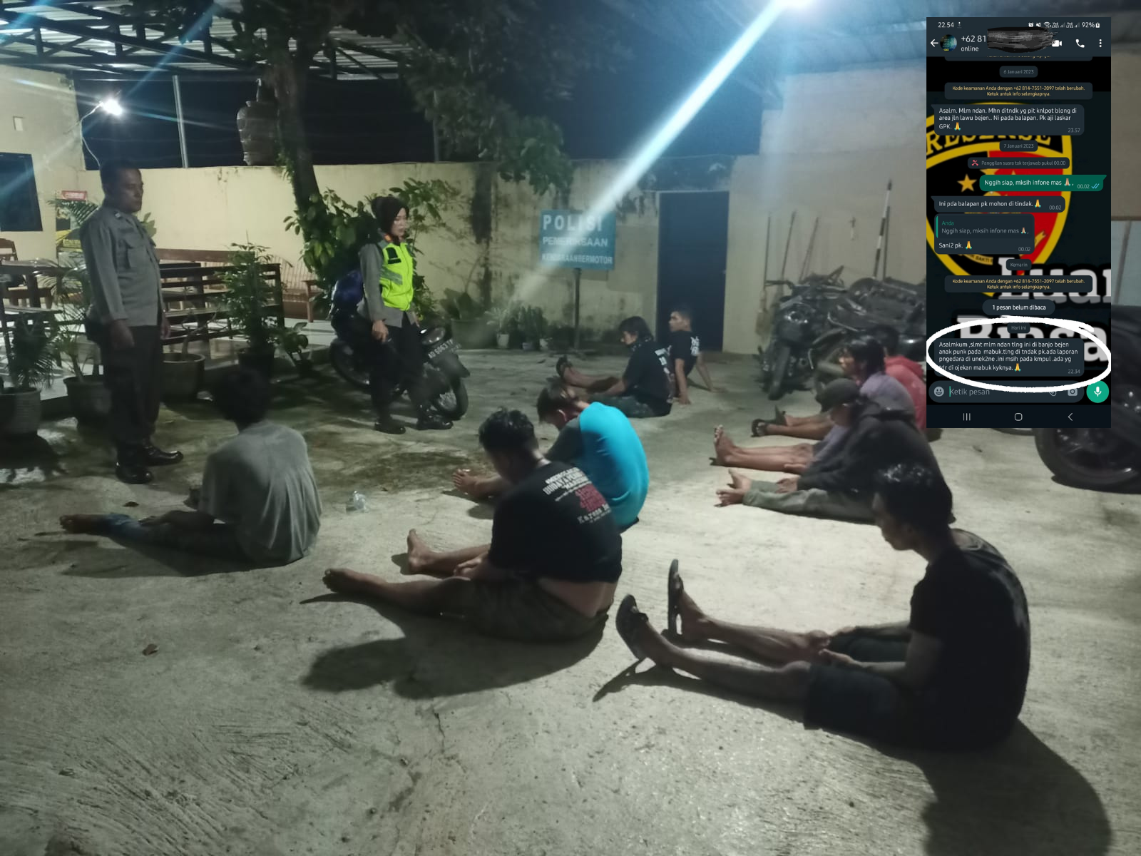 Respon Cepat Keluhan Warga. Polsek Karanganyar Amankan 9 Remaja Yang Meresahkan