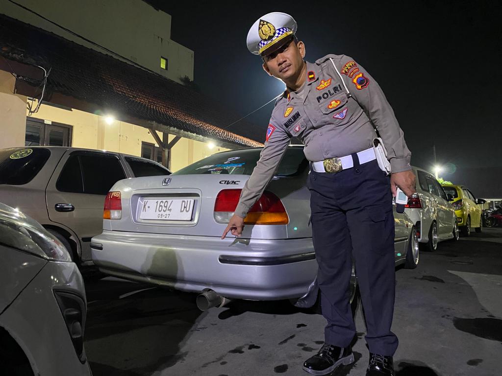 Puluhan Kendaraan Berknalpot Brong Dikandangkan Satlantas Polresta Pati (Foto: Dok Polresta Pati)