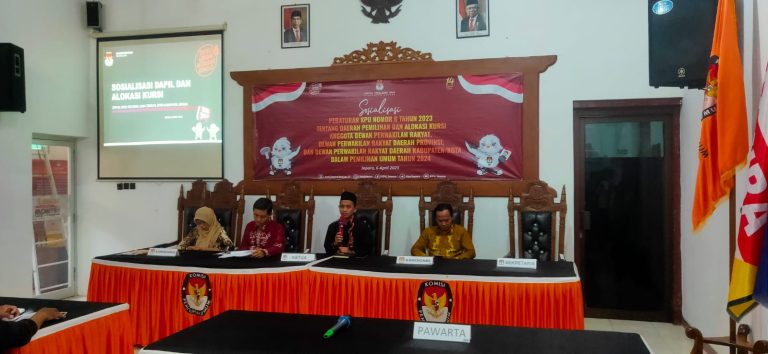 KPU Jepara Sosialisasikan Peraturan No 6/2023 Tentang Dapil dan Alokasi Kursi Dewan