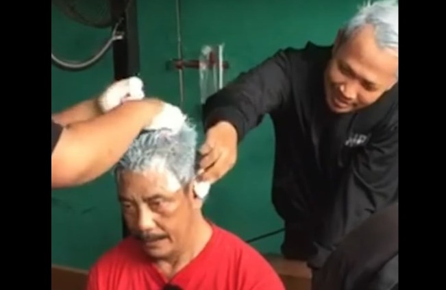 Ganjar Ditetapkan Jadi Capres, 17 Kader PDIP Solo Cat Rambut Warna Putih