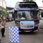 Dua Armada Bus Penumpang Balik Mudik Gratis Polres Kudus Diberangkatkan