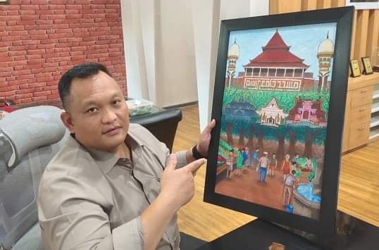 Karya Lukisan Anak SLB Lasem, Buat Kapolres Rembang Terpukau
