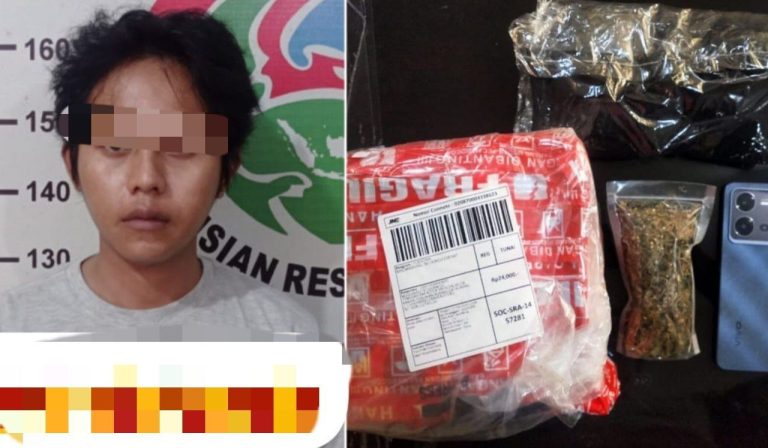 Beli Ganja Online, Seorang Pemuda Diringkus Tim Opsnal Satuan Narkoba Polres Sragen