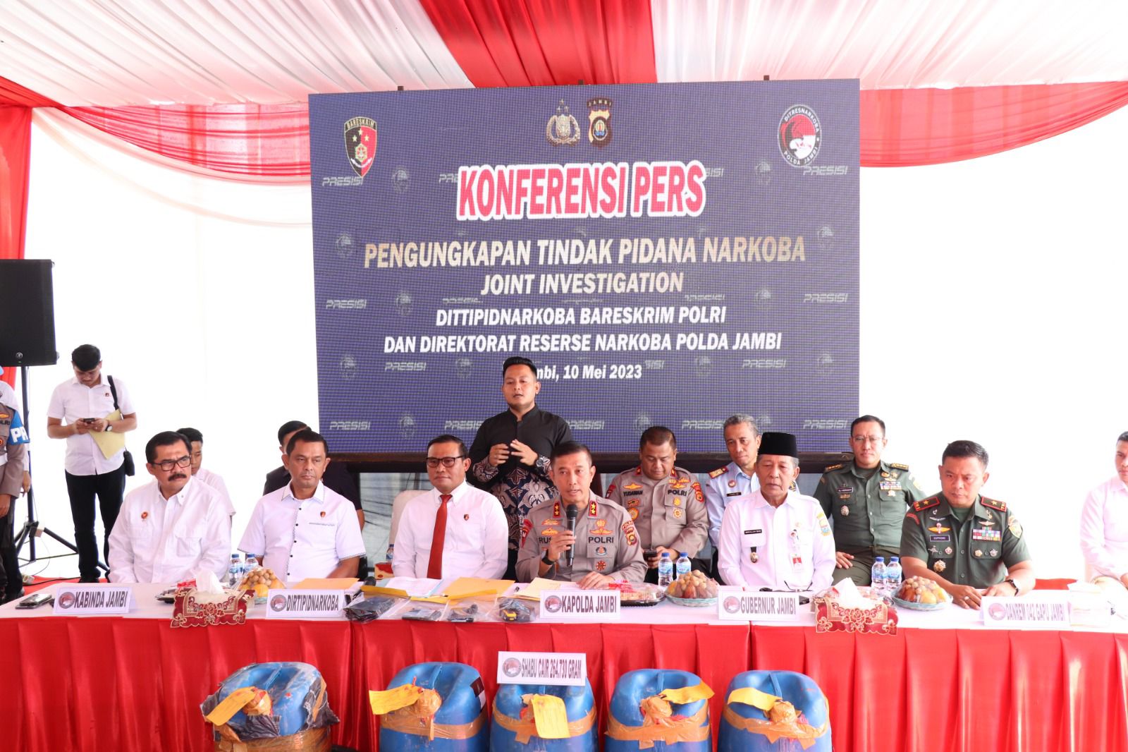 Pengungkapan 264 Kg Sabu Cair oleh Polda Jambi Pecahkan Rekor di Tahun Ini