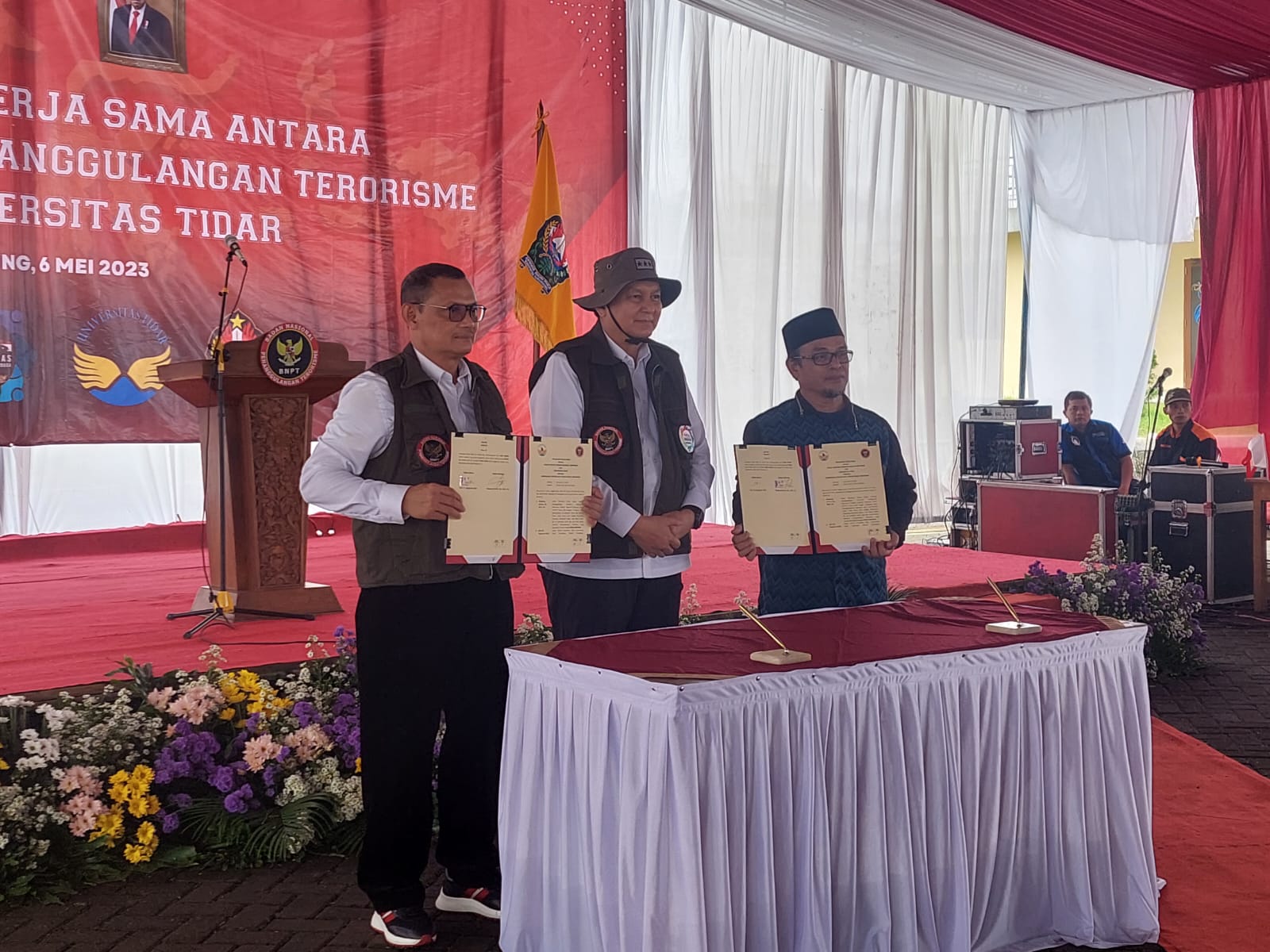 Kepala BNPT Komjen Pol Rycko Amelza Dahniel mengunjungi Bansari, Temanggung, Sabtu (06/05). (Foto: Dok Pemkab Temanggung)