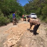 Digrosok, Ini Penanganan Sementara Kerusakan Jalan Penghubung di Desa Kepoh