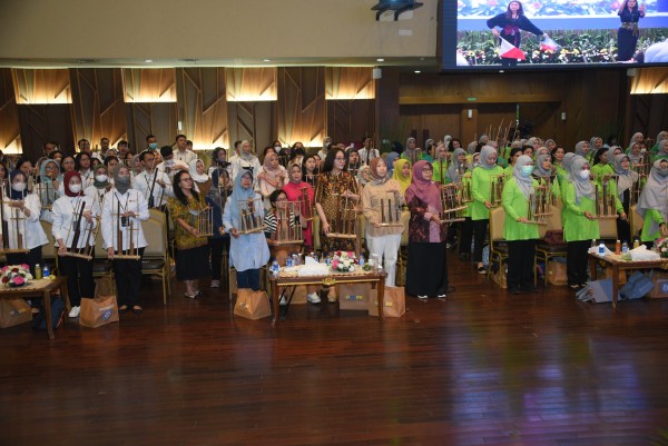 Kementerian PUPR Gelar Latihan Gabungan Persiapan Pemecahan Rekor Dunia Angklung 2023
