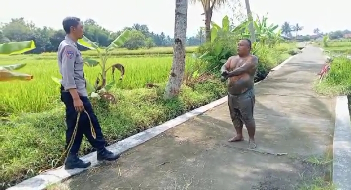 Ngamuk dan Pukul Ayah Mertua, ODGJ Diamankan Polsek Mungkid