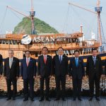 Sesi foto bersama pemimpin ASEAN, di Hotel Meruorah, Labuan Bajo, NTT, Rabu (10/05).
