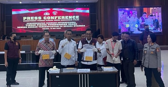 Bareskrim Polri Berhasil Mengamankan 2 Tersangka TPPO Myanmar