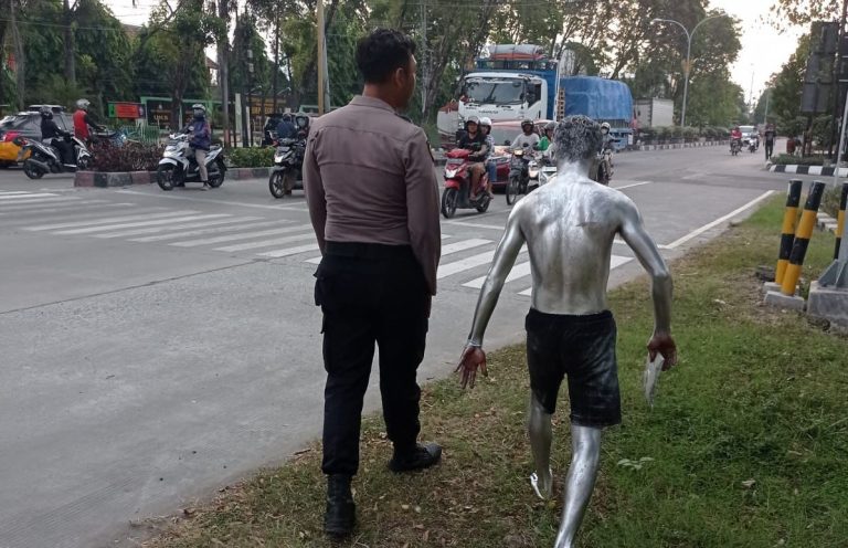 Tidak Ada Kapoknya, Polres Grobogan Kembali Tertibkan Manusia Silver