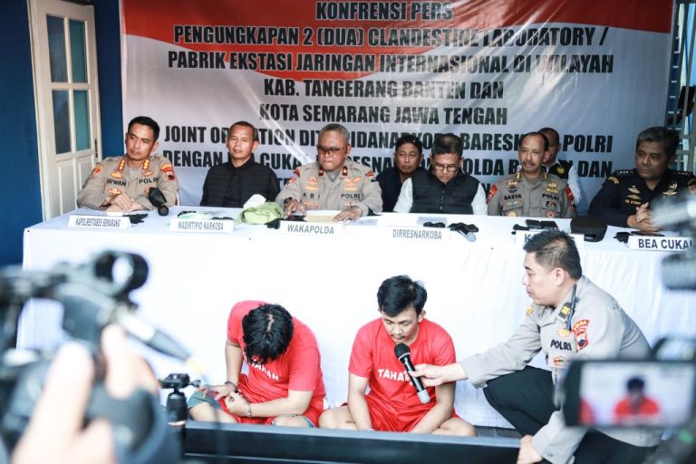 Polda Gerebek Home Industri Ekstasi Jaringan Internasional di Pedurungan, Dua Pelaku Ditangkap