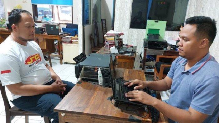 AJS, pelaku TPPO saat pemeriksaan di Mapolres Jepara, Sabtu (10/06)