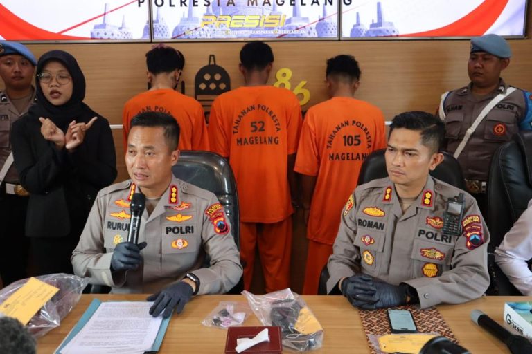 Dianiaya Hingga Meninggal Dunia, 3 Tersangka Dibekuk Polresta Magelang