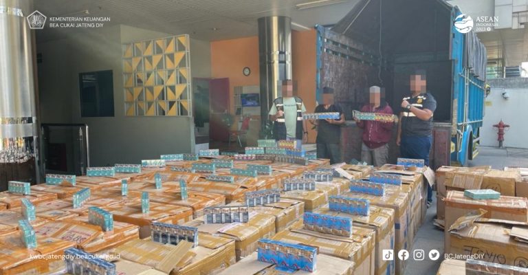 Lagi, Bea Cukai Jateng DIY Tindak Jutaan Batang Rokok Ilegal