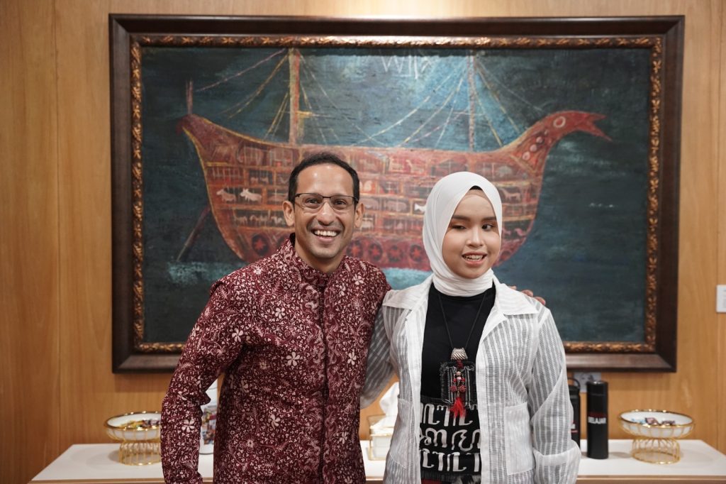 Bertemu Mendikbudristek, Putri Ariani Ceritakan Merdeka Belajar dalam Pendidikannya