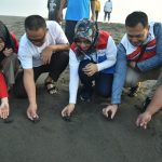 Gandeng Pertamina, Bupati Arif Sugiyanto Lepas Tukik dan Tanam Mangrove di Kali Ratu