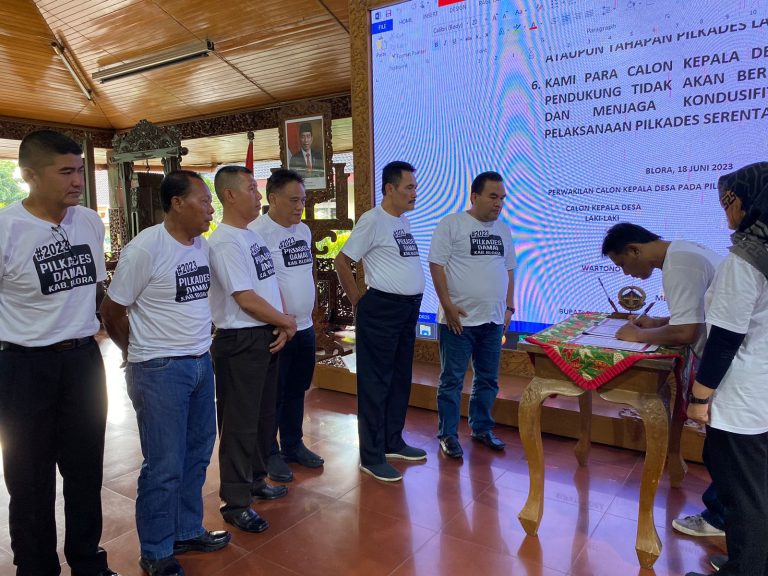 Calon Kades dari 27 Desa di Blora Gelar Deklarasi Pilkades Damai