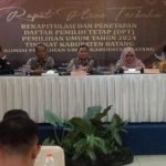 Rapat Pleno, KPU Batang Tetapkan 619.869 DPT, 2.755 Pemilih Tak Mememenuhi Syarat