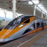 KCJB saat uji coba di Stasiun Tegalluar, Kabupaten Bandung