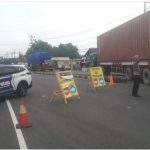 Perbaikan Jalan Urip Sumoharjo Satlantas Polres Batang Terapkan Buka Tutup Jalan