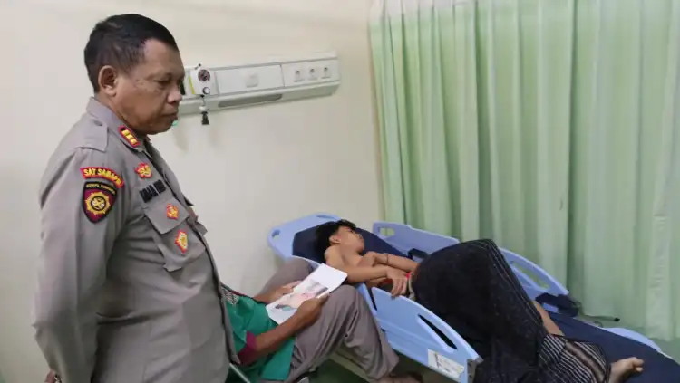 Tindak Lanjut Laporan Pembacokan, Kapolsek Kayen Datangi Korban dan Cek TKP