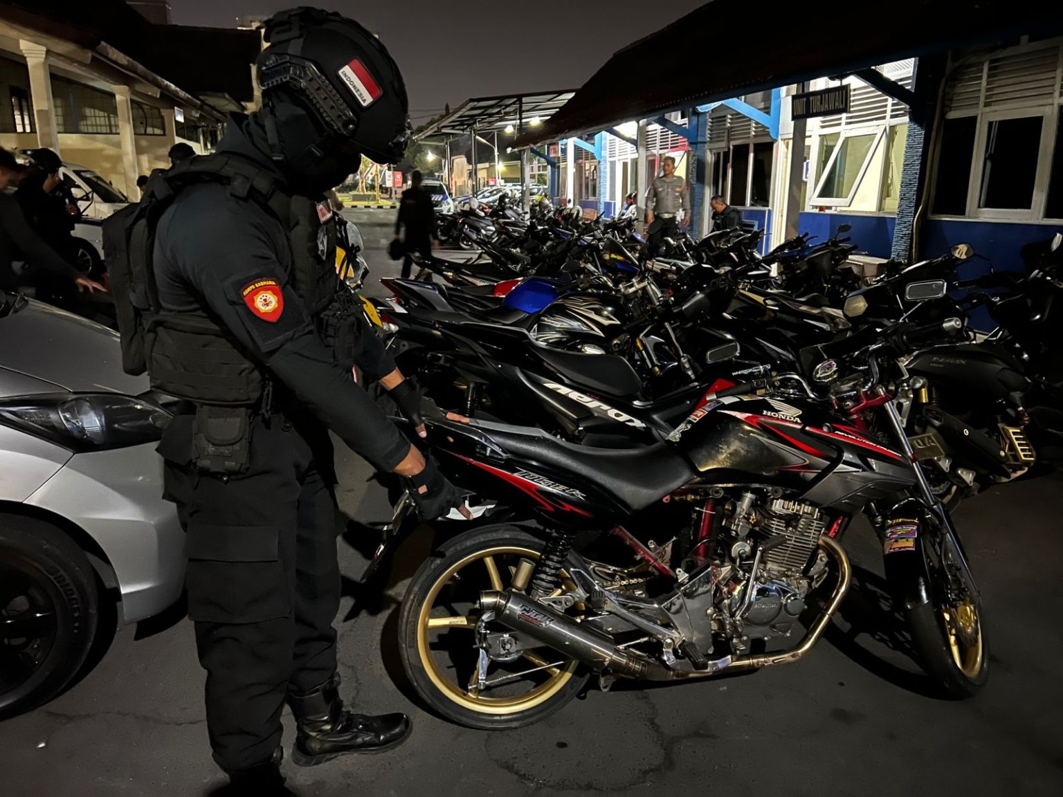 Meresahkan Masyarakat, Tim Sparta Amankan Sepuluh Motor Knalpot Brong