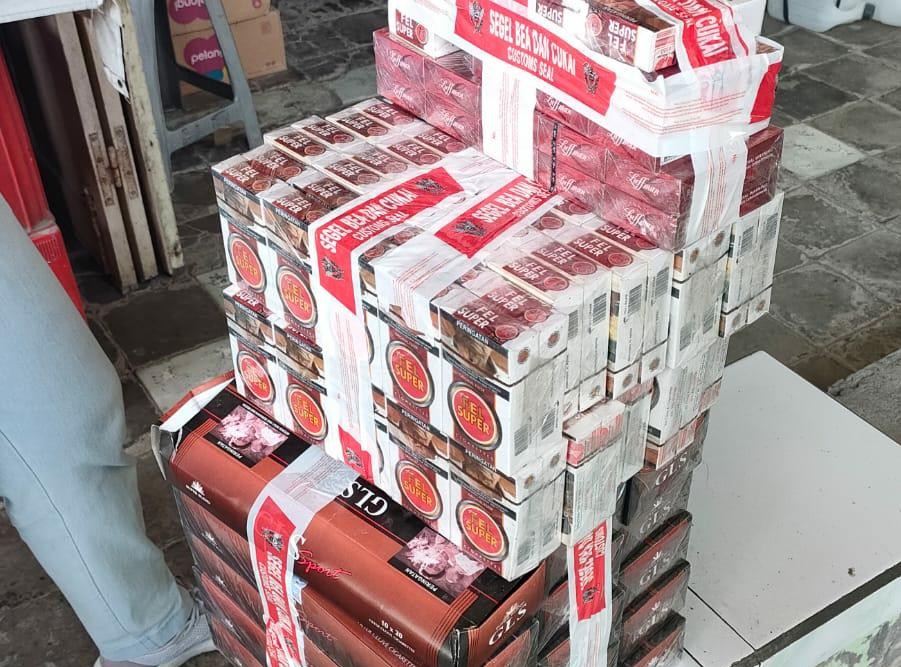 Operasi Bersama Pemberantasan BKC Ilegal, Sita Ribuan Batang Rokok Ilegal di Pedesaan