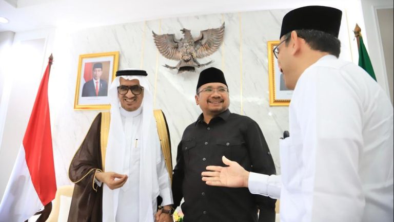 Menag menerima kedatangan Dubes Saudi di Kantor Kemenag Jakarta, Senin (10/07)