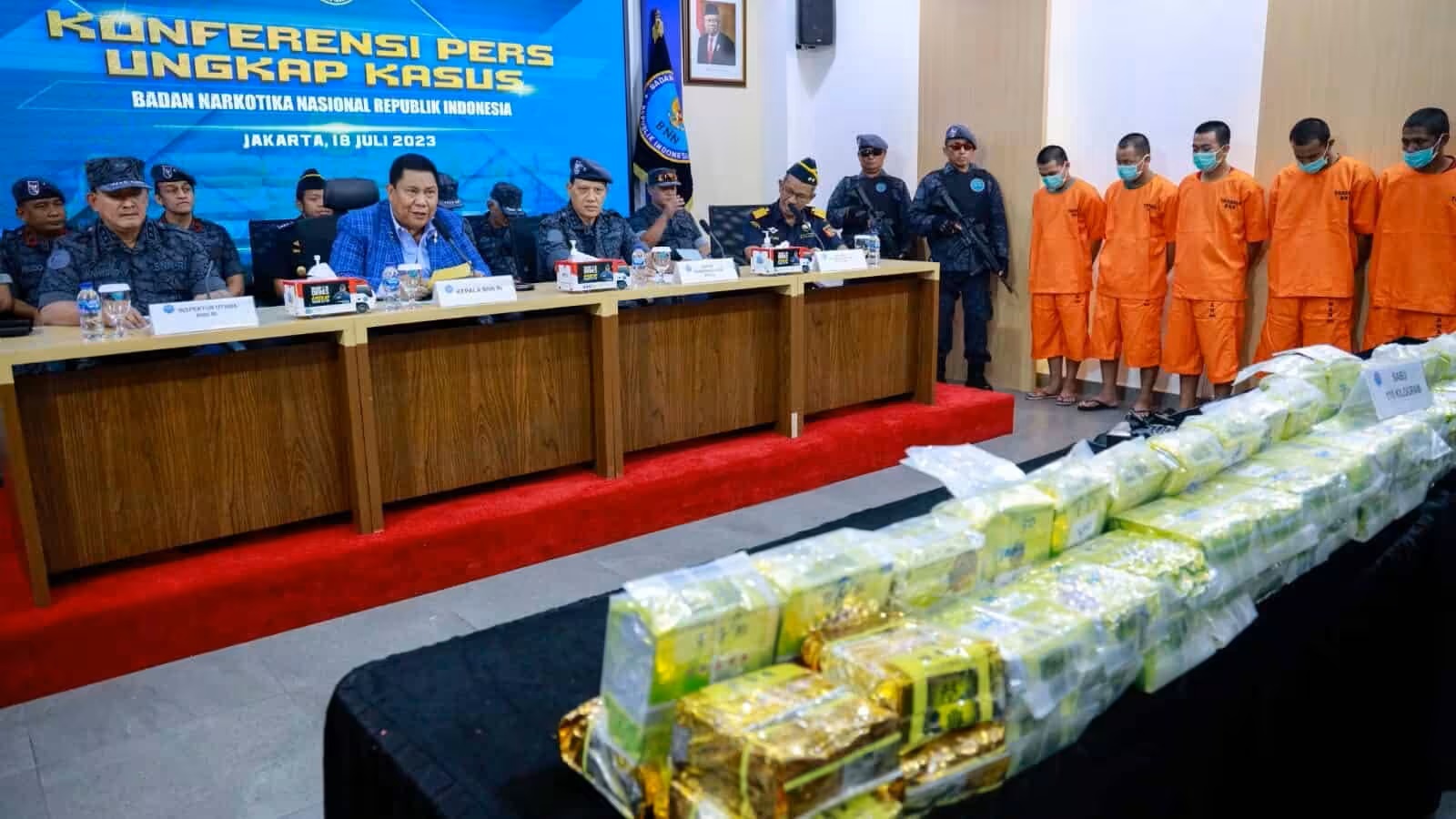 BNN Ungkap Dua Kasus Narkotika Sekaligus Amankan 110 Kg Sabu