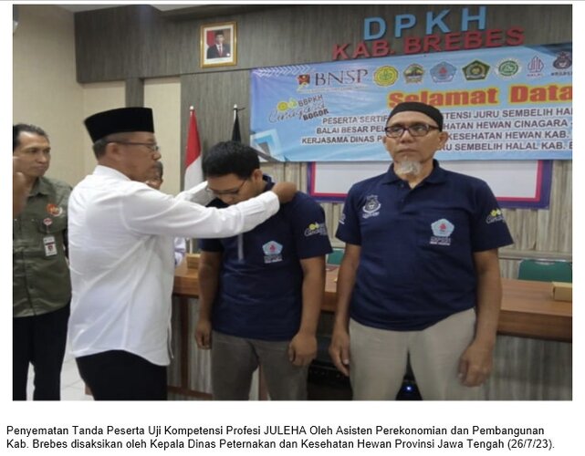 Gerbang Pangan Halal, Uji Kompetensi Juleha Diikuti 60 Juru Sembelih