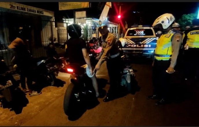 Hunting Sistem Knalpot Brong, Satlantas Polresta Pati Amankan 21 Sepeda Motor