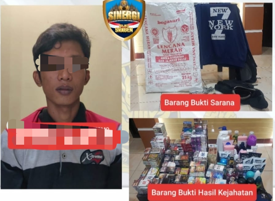 Sat Reskrim Polres Sragen Bekuk Tersangka Pembobol Alfamart di Sambirejo
