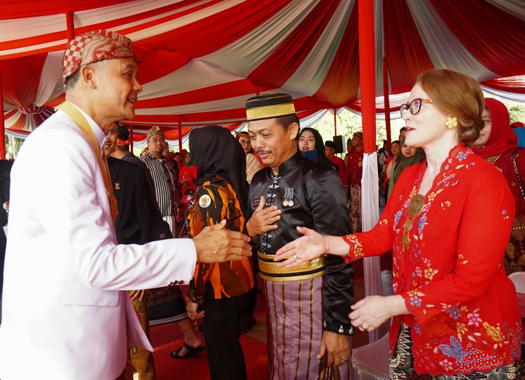 Ganjar Hadirkan Perwakilan Negara Sahabat pada Upacara HUT Kemerdekaan Ke-78 RI