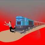 Ilustrasi Tertabrak Kereta