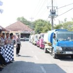 Pemberangkatan bantuan air bersih di Mapolres Grobogan, Sabtu (19/08)