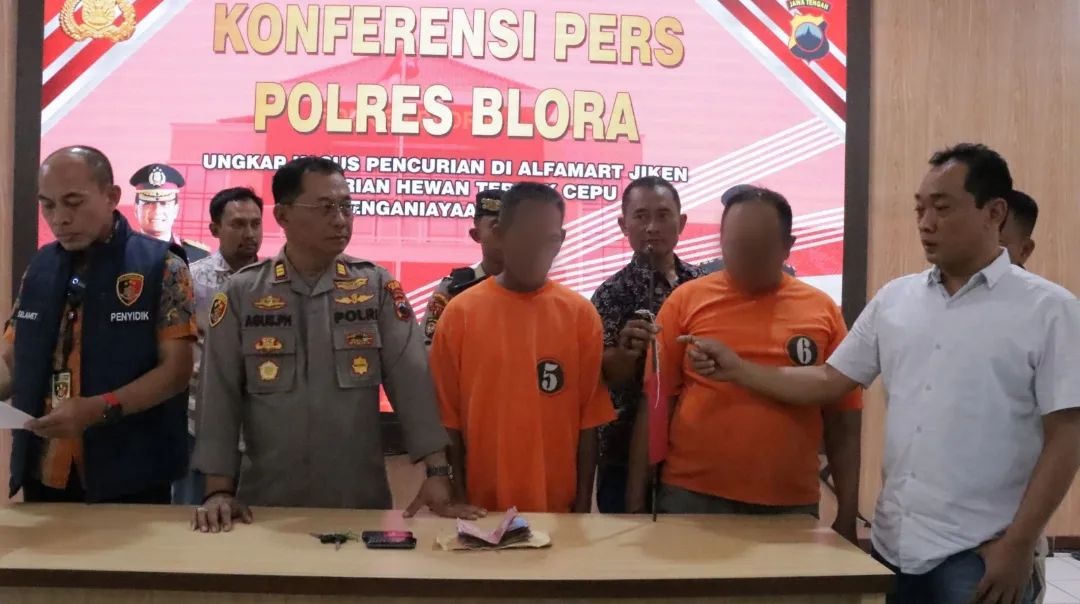 Curi Ternak di Ladang, 2 Laki-laki Diringkus Polres Blora