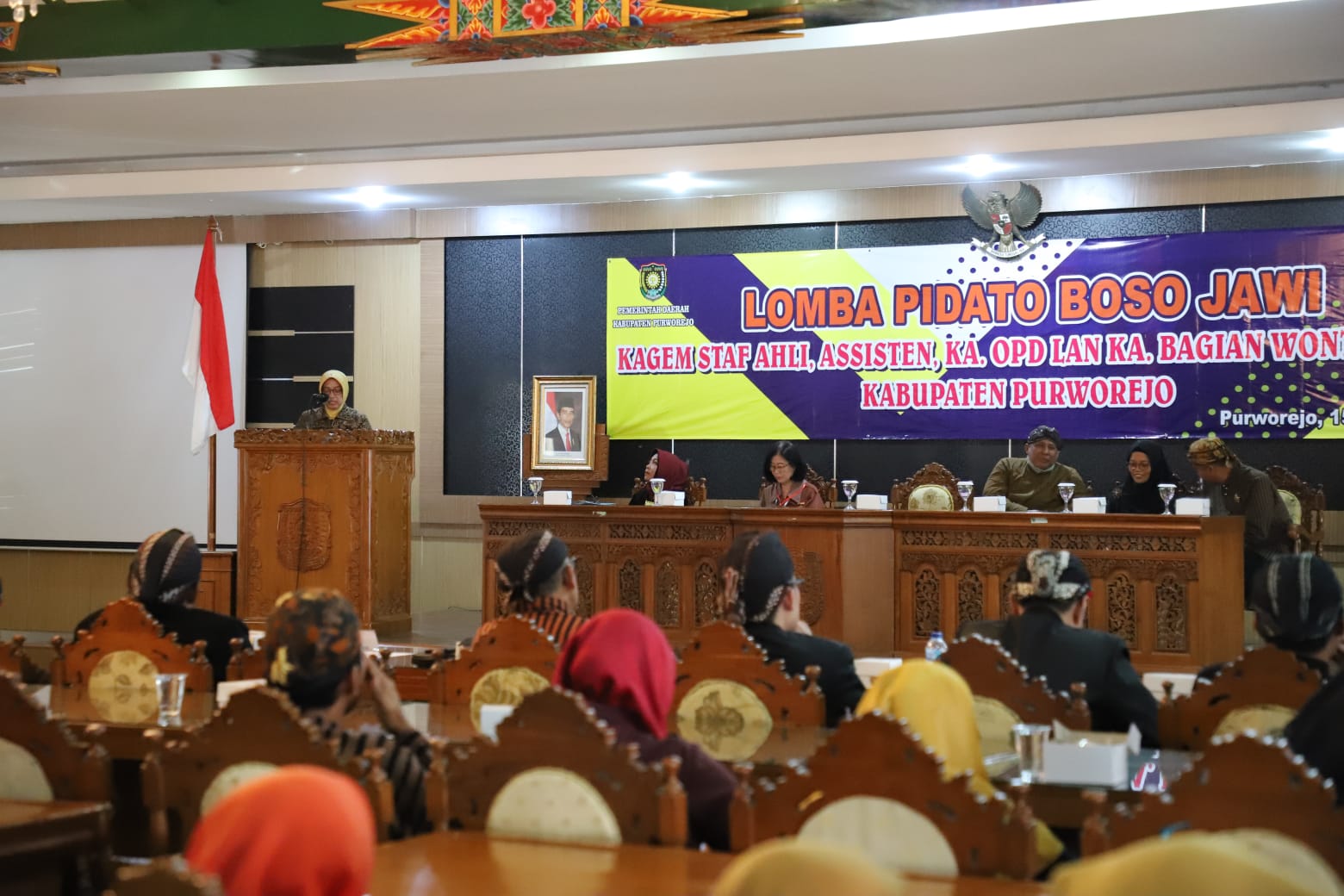 Memeriahkan HUT Ke 78 RI, Pejabat dan Kepala OPD Ikuti Lomba Pidato Bahasa Jawa