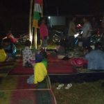 Sejumlah warga Kabupaten Sigi, Provinsi Sulawesi Tengah mengungsi pascagempa magnitudo (M) 5,3 yang mengguncang wilayahnya, pada pukul 20.00 WIB, Minggu (6/8) malam.