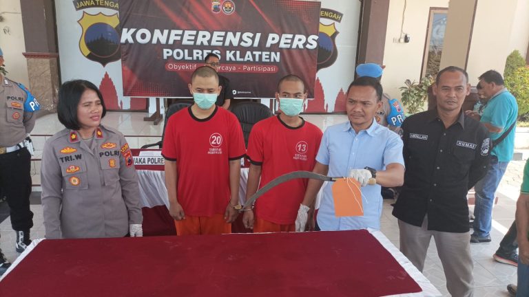 Bacok Warga Saat Akan Tawuran, 2 Pelaku Ditangkap Polres Klaten