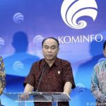 Menkominfo Budi Arie Setiadi dalam Konferensi Pers Penanganan Konten Perjudian Online di Kantor Kementerian Kominfo, Jakarta Pusat, Selasa (08/08).