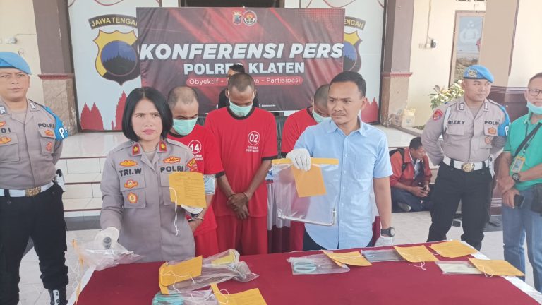 Polres Klaten Tangkap 3 Pencuri Spesialis Komponen Excavator