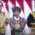 Presiden Jokowi saat menyampaikan pidato pada Sidang Tahunan MPR RI dan Sidang Bersama DPR RI dan DPD RI dalam rangka HUT Ke-78 Proklamasi Kemerdekaan RI, di Ruang Rapat Paripurna, Gedung Nusantara MPR/DPR/DPD RI, Senayan, Jakarta, Rabu (16/08) pagi